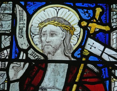 Window N5 depicting Christ of the Resurrection by English School
