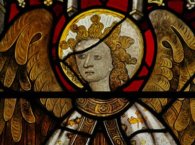 Window depicting St Michael by English School