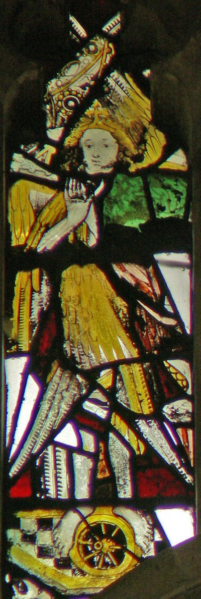 Window depicting the angelic Hierarchy: Seraphim by English School