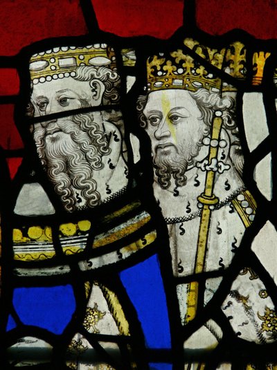 Window S5 depicting Two Kings by English School