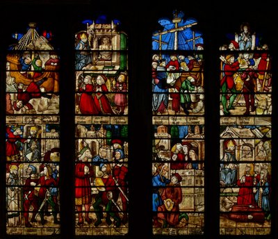 Window depicting St Nicholas by English School