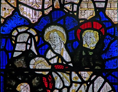 Window Ww depicting the Entombment by English School