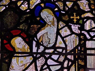 Window Ww depicting the Doubting St Thomas by English School