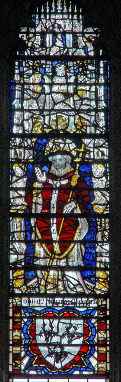 Window depicting an archbishop by English School