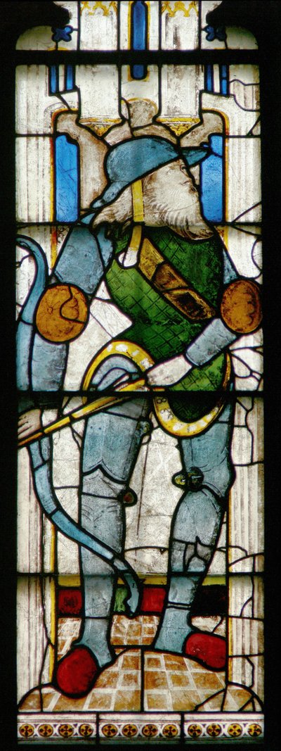 Window depicting an Enemy of the Church by English School