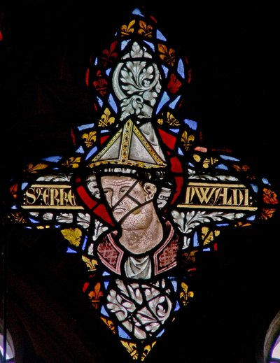 Window 5 depicting Bishop Erkenwald by English School