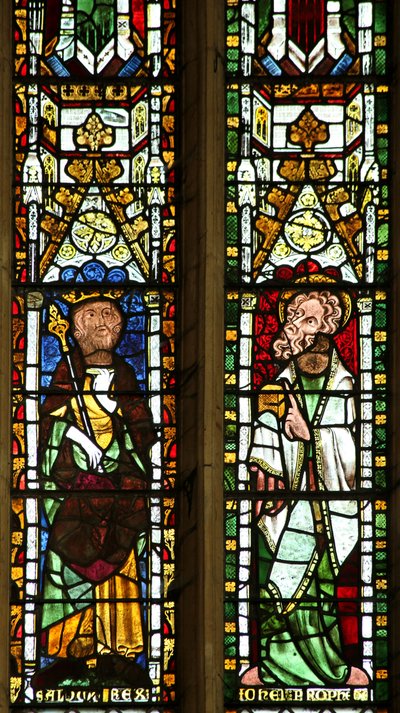 Window n2 depicting Solomon and a prophet by English School