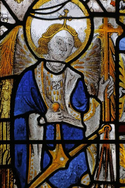 Window depicting St Michael by English School