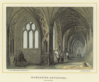 Worcester Cathedral, The Cloisters by English School