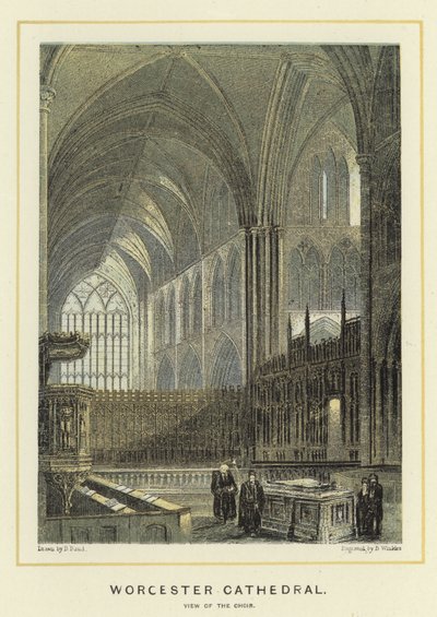 Worcester Cathedral, View of the Choir by English School