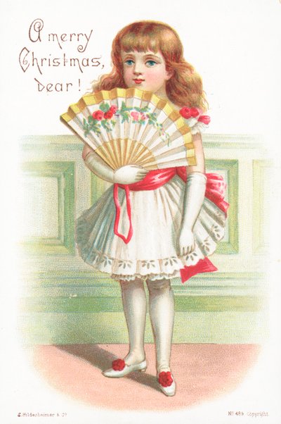 Young Girl holding Fan by English School