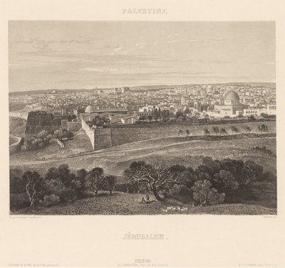 Jerusalem by Engraving by Friedrich Salathé