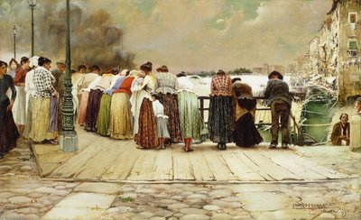 On the Bridge, 1893 by Enrique Serra