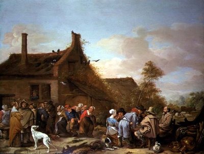 Peasants Merrymaking Outside an Inn by Erasmus de Bie