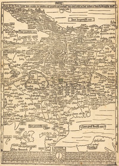 Road Map of Central Europe by Erhard Etzlaub