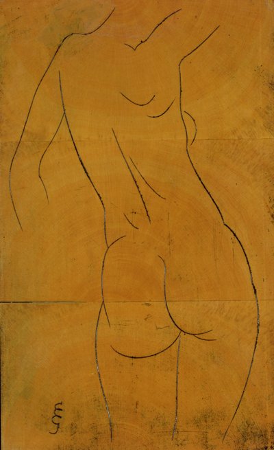 Female Nude, Back View by Eric Gill