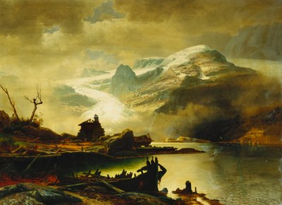 The Bondhus Glacier in Sunnhordland, 1878 by Erik Bodom