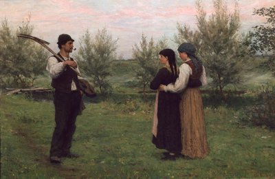 A meeting by Erik Theodor Werenskiold