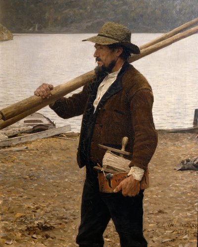 Fisherman by Erik Theodor Werenskiold
