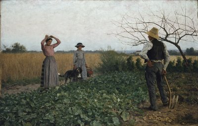 In the potato field by Erik Theodor Werenskiold