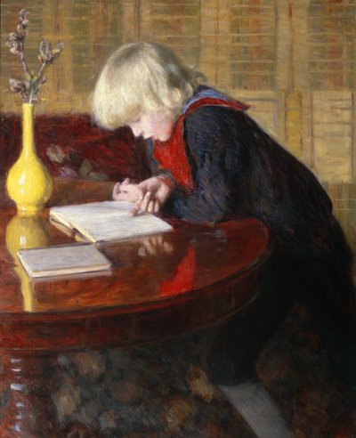 Werner reading by Erik Theodor Werenskiold