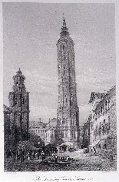 The Leaning Tower, Saragossa by Ernest (after) George