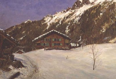 Chalet in the Snow by Ernest Albert Waterlow