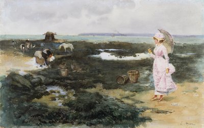 On the Beach by Ernest Ange Duez