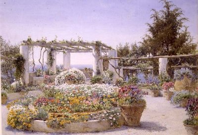 The Pergola, Villa Inercia, Capri by Ernest Arthur Rowe