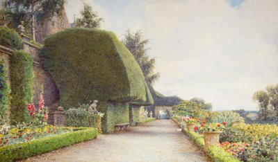 The Terrace, Drummond Castle, Perthshire by Ernest Arthur Rowe