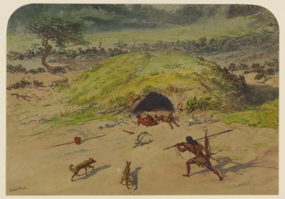 Prehistoric Scene by Ernest Henry Griset