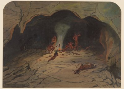Prehistoric scene by Ernest Henry Griset