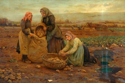 The Potato Pickers by Ernest Higgins Rigg