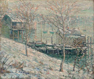 Harlem River Winter Scene by Ernest Lawson