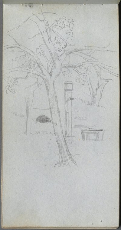 Sketchbook, page 36: Tree Study by Jean Louis Ernest Meissonier