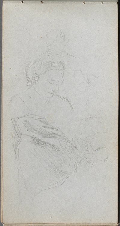 Sketchbook, page 82: Study of Figures by Jean Louis Ernest Meissonier