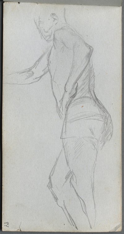 Sketchbook, page 87: Figure Study by Ernest Meissonier