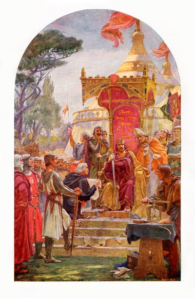 King John granting the Magna Carta by Ernest Normand