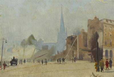 Broadgate Coventry after Raid, November 1940, 1940-44 by Ernest Townsend