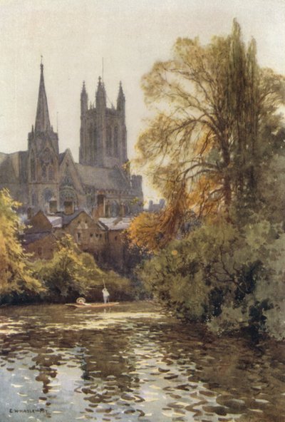 The Leam at Leamington by Ernest William Haslehust