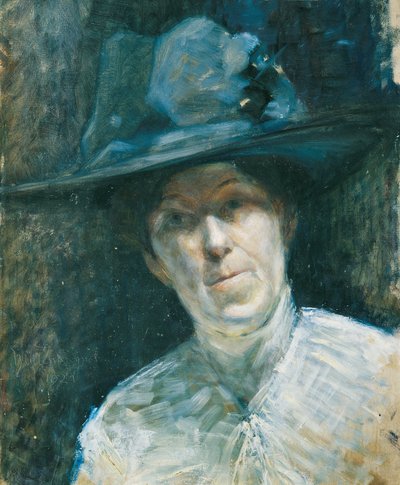 Lady with Blue Hat by Ernestine von Hüttenbrenner