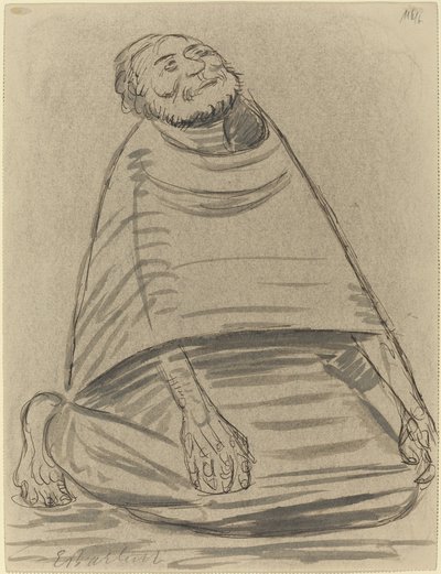 Man Kneeling, 1916 by Ernst Barlach