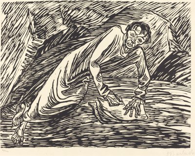 The Writing Prophet (Saint John on Patmos) by Ernst Barlach