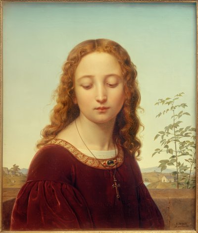 E. Deger, Portrait of a Young Girl by Ernst Deger