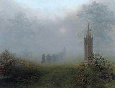 Procession in the Fog by Ernst Ferdinand Oehme