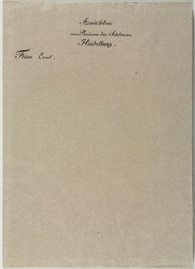 Six Views of Heidelberg Castle: Wrapper by Ernst Fries