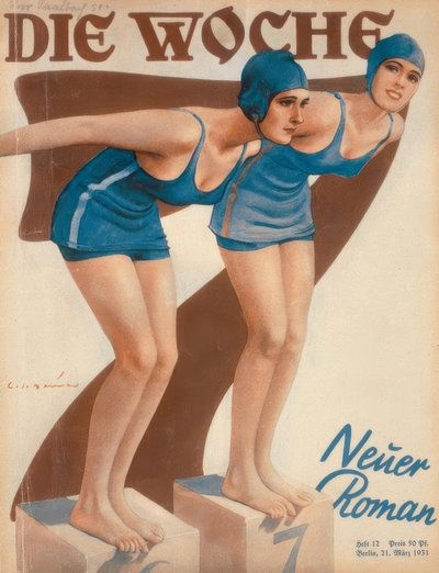 Swimmers at the Start by Ernst Heilemann