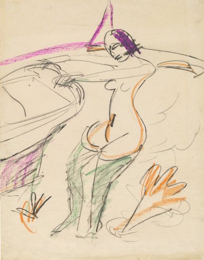 Bather, 1912-1913 by Ernst Ludwig Kirchner