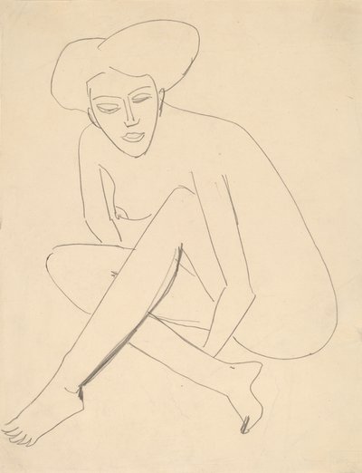 Dodo Seated by Ernst Ludwig Kirchner