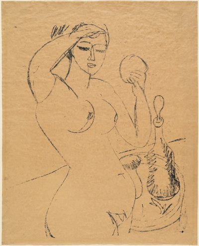 Nude Girl at her Toilette by Ernst Ludwig Kirchner